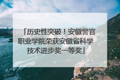 历史性突破！安徽警官职业学院荣获安徽省科学技术进步奖一等奖