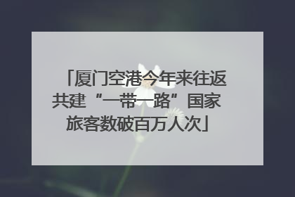 厦门空港今年来往返共建“一带一路”国家旅客数破百万人次
