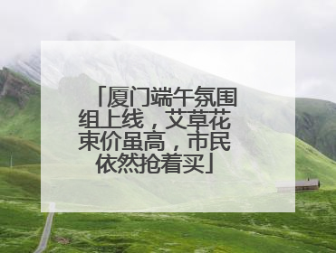 厦门端午氛围组上线，艾草花束价虽高，市民依然抢着买