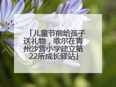 儿童节前给孩子送礼物，歌尔在青州沙营小学建立第22所成长驿站
