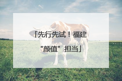 先行先试！福建“颜值”担当