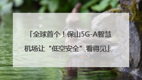 全球首个！保山5G-A智慧机场让“低空安全”看得见