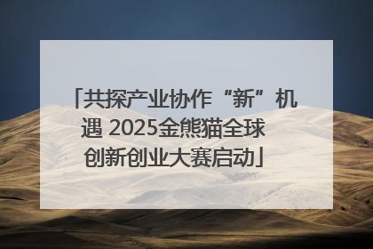 共探产业协作“新”机遇 2025金熊猫全球创新创业大赛启动