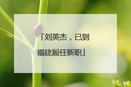 刘英杰，已到福建履任新职