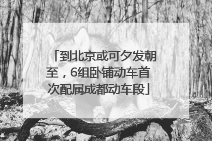 到北京或可夕发朝至，6组卧铺动车首次配属成都动车段
