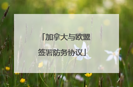 加拿大与欧盟签署防务协议