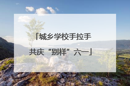 城乡学校手拉手 共庆“别样”六一