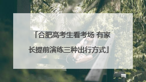 合肥高考生看考场 有家长提前演练三种出行方式