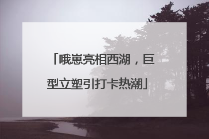 哦崽亮相西湖，巨型立塑引打卡热潮