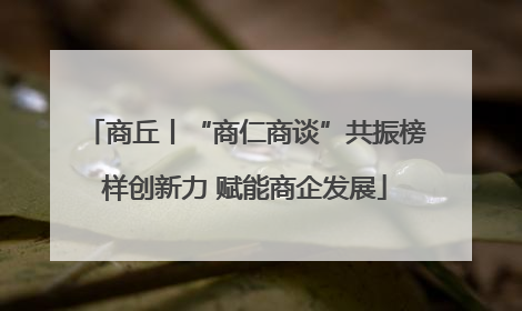 商丘丨“商仁商谈”共振榜样创新力 赋能商企发展