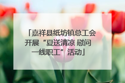 嘉祥县纸坊镇总工会开展“夏送清凉 慰问一线职工”活动