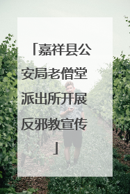 嘉祥县公安局老僧堂派出所开展反邪教宣传