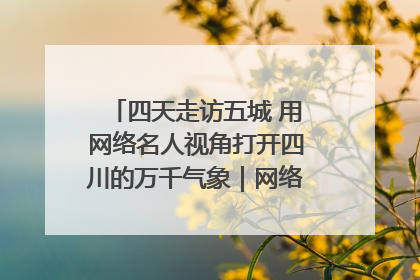 四天走访五城 用网络名人视角打开四川的万千气象｜网络名人四川行