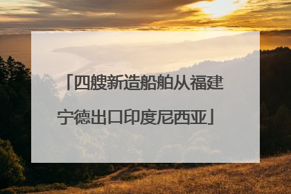 四艘新造船舶从福建宁德出口印度尼西亚