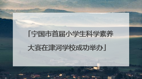 宁国市首届小学生科学素养大赛在津河学校成功举办