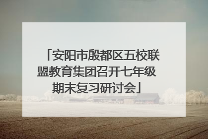 安阳市殷都区五校联盟教育集团召开七年级期末复习研讨会