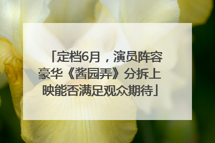 定档6月，演员阵容豪华《酱园弄》分拆上映能否满足观众期待