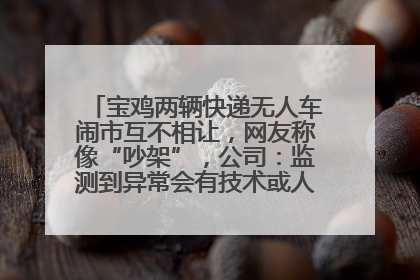 宝鸡两辆快递无人车闹市互不相让，网友称像“吵架”，公司：监测到异常会有技术或人为干预处置