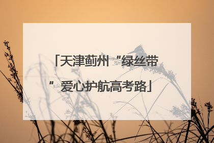 天津蓟州“绿丝带”爱心护航高考路