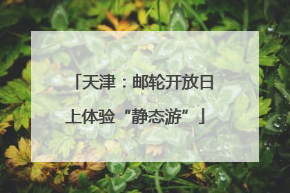天津：邮轮开放日上体验“静态游”