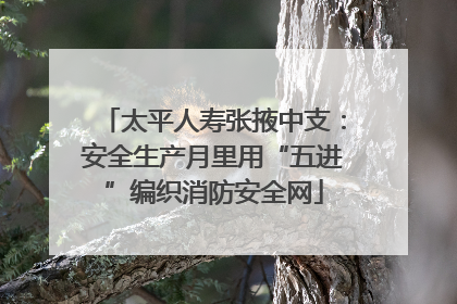 太平人寿张掖中支：安全生产月里用“五进”编织消防安全网