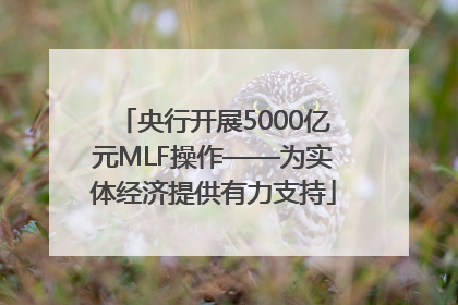 央行开展5000亿元MLF操作——为实体经济提供有力支持