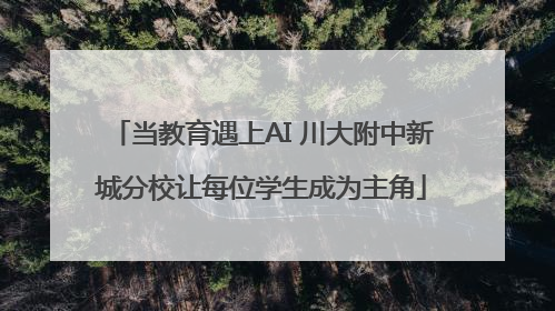 当教育遇上AI 川大附中新城分校让每位学生成为主角