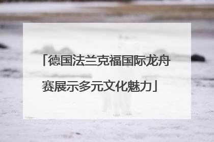 德国法兰克福国际龙舟赛展示多元文化魅力