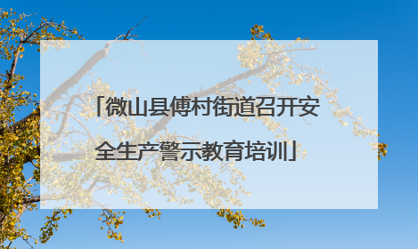 微山县傅村街道召开安全生产警示教育培训