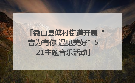 微山县傅村街道开展“音为有你 遇见美好”521主题音乐活动