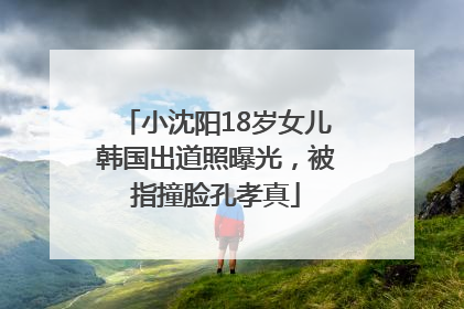 小沈阳18岁女儿韩国出道照曝光，被指撞脸孔孝真
