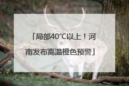 局部40℃以上！河南发布高温橙色预警