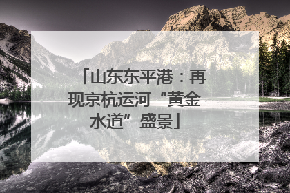 山东东平港：再现京杭运河“黄金水道”盛景