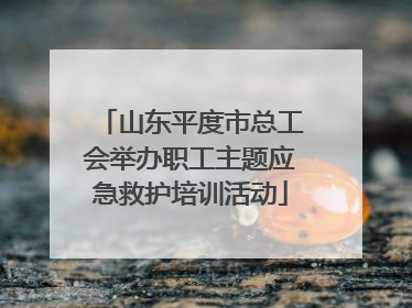 山东平度市总工会举办职工主题应急救护培训活动