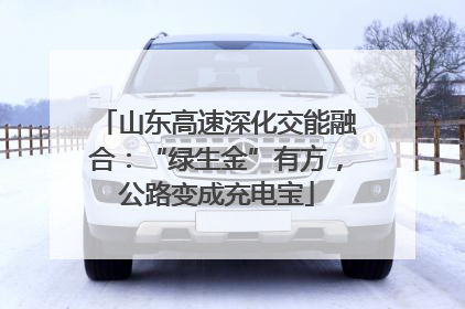 山东高速深化交能融合：“绿生金”有方，公路变成充电宝