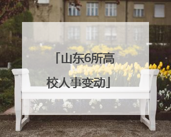 山东6所高校人事变动