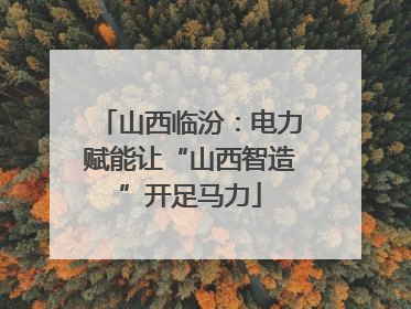 山西临汾：电力赋能让“山西智造”开足马力