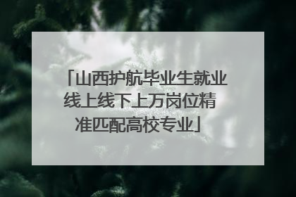 山西护航毕业生就业 线上线下上万岗位精准匹配高校专业