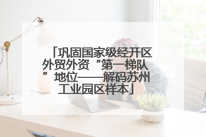 巩固国家级经开区外贸外资“第一梯队”地位——解码苏州工业园区样本