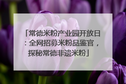 常德米粉产业园开放日：全网招募米粉品鉴官，探秘常德非遗米粉