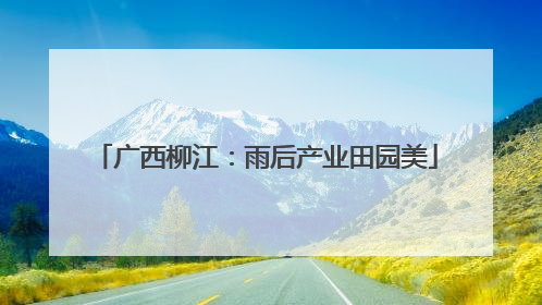 广西柳江：雨后产业田园美
