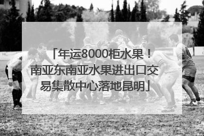 年运8000柜水果！南亚东南亚水果进出口交易集散中心落地昆明