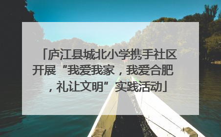 庐江县城北小学携手社区开展“我爱我家，我爱合肥，礼让文明”实践活动