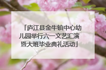 庐江县金牛镇中心幼儿园举行六一文艺汇演暨大班毕业典礼活动