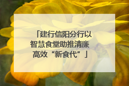 建行信阳分行以智慧食堂助推清廉高效“新食代”
