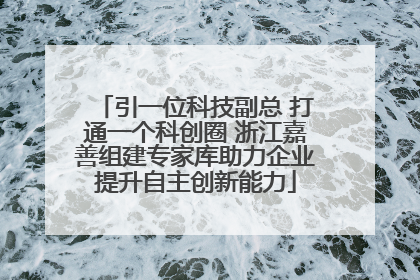 引一位科技副总 打通一个科创圈 浙江嘉善组建专家库助力企业提升自主创新能力