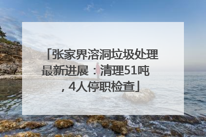 张家界溶洞垃圾处理最新进展：清理51吨，4人停职检查