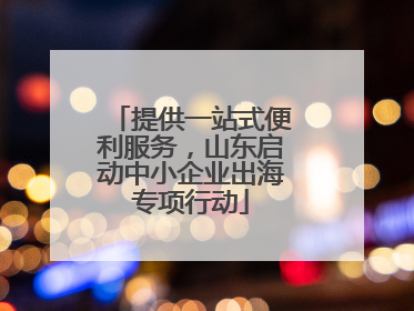 提供一站式便利服务，山东启动中小企业出海专项行动