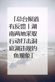 总台报道有反馈丨湖南两地采取行动打击洞庭湖违规钓鱼现象
