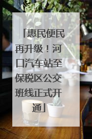 惠民便民再升级！河口汽车站至保税区公交班线正式开通